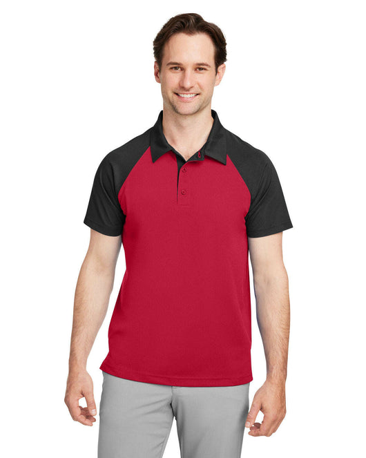 Team 365 Men’s Command Snag-Protection Colorblock Polo TT21C - SPORT RED / BLACK / XS - Polos