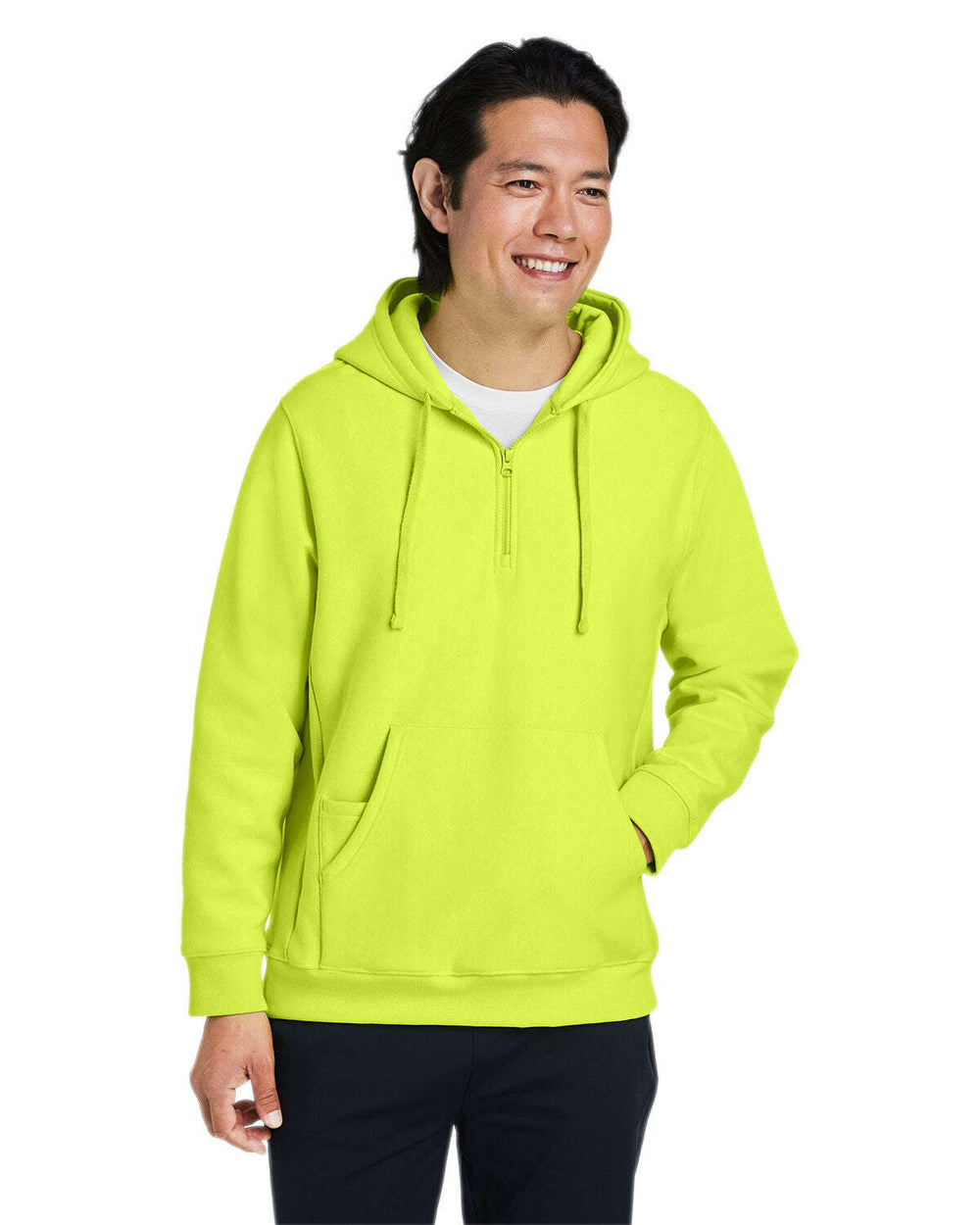 Team 365 Unisex Zone HydroSport™ Heavyweight Quarter-Zip Hooded Sweatshirt TT97 - Sweatshirts | Fleece