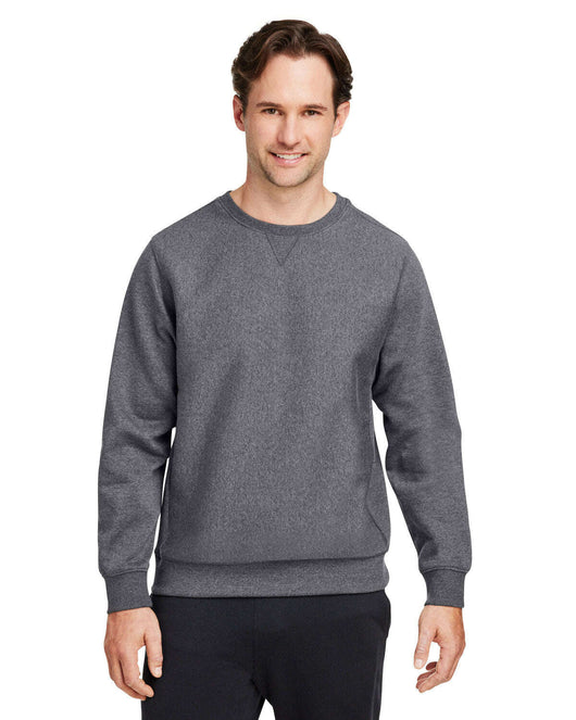 Team 365 Unisex Zone HydroSport™ Heavyweight Sweatshirt TT98 - DARK GREY HEATHR / XS - Sweatshirts | Fleece