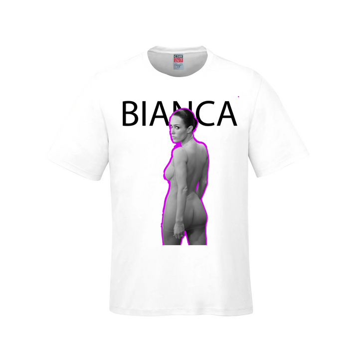 The B Effect: Bianca’s Grammy Moment - Hot Pink Outline T-Shirt - White / Small - T-Shirt