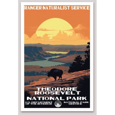 Theodore Roosevelt National Park WPA Sticker Large - sticker