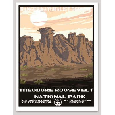 Theodore Roosevelt National Park WPA Sticker Large - sticker