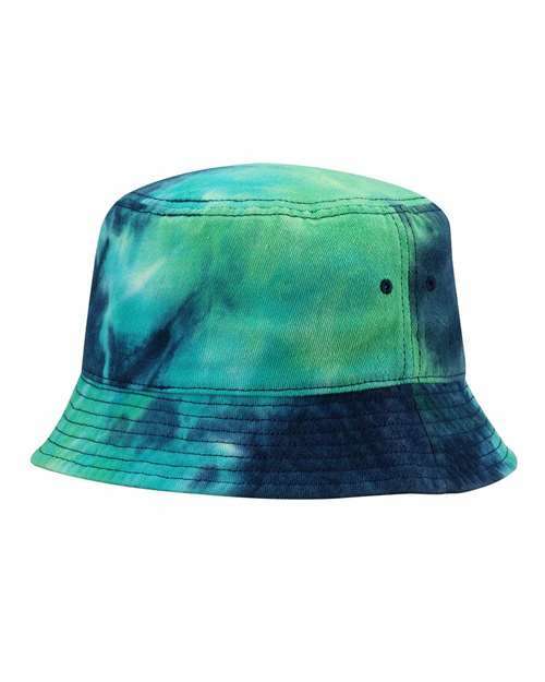 Tie-dyed bucket hat: custom apparel & screen printing fun a14 - Ocean / One Size