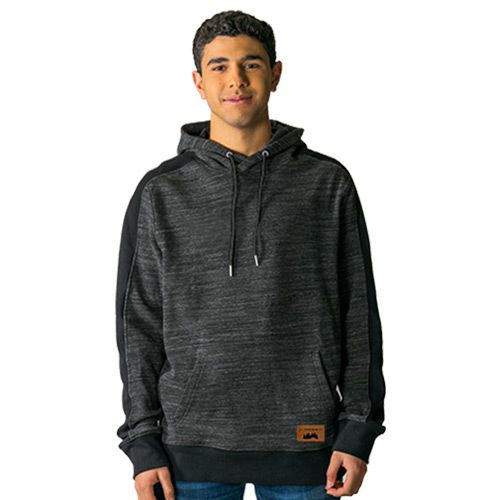 Timberlea T2002 - Unisex Fleece Colourblock Hoodie - Charcoal Melange/Black / XS - Sweatshirts & Hoodies