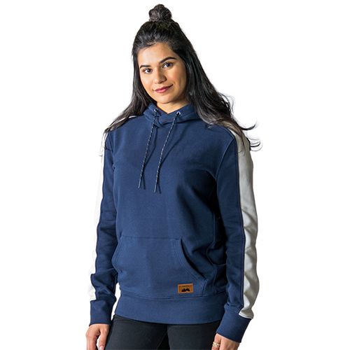 Timberlea T2002 - Unisex Fleece Colourblock Hoodie - Navy/Oxford Grey / XS - Sweatshirts & Hoodies