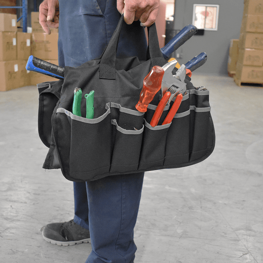B4280 – Heavy-Duty Professional Tool Tote with Convertible Zipper Bottom and Reinforced Handles