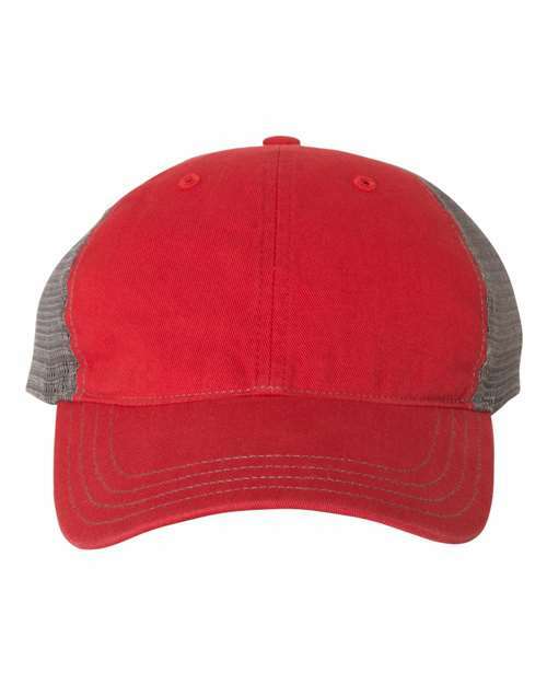 Toronto live screen printing custom apparel trucker cap - Red/ Charcoal / Adjustable