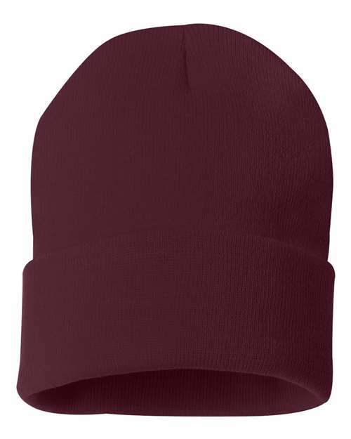 Toronto live screen printing custom apparel beanie c12 - Maroon / One Size