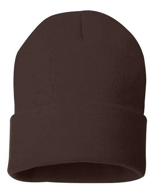 Toronto live screen printing custom apparel beanie c12 - Brown / One Size