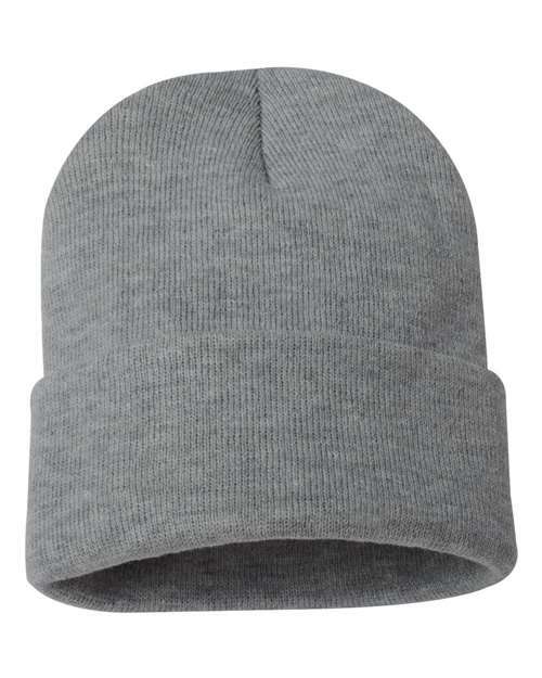 Toronto live screen printing custom apparel beanie c12 - Dark Heather Grey / One Size