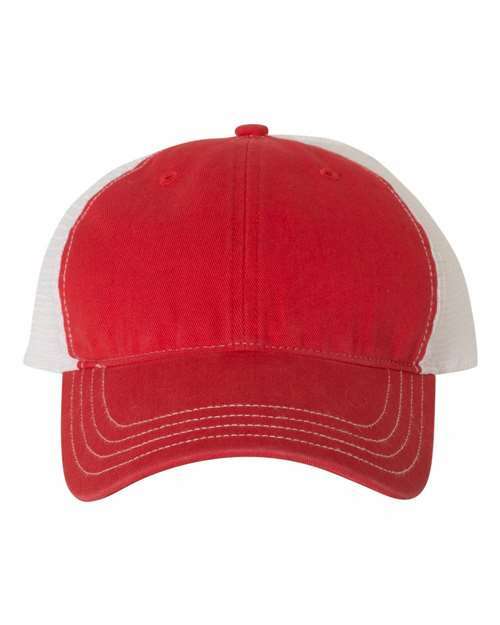 Toronto live screen printing custom apparel trucker cap - Red/ White / Adjustable