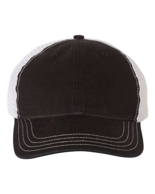 Toronto live screen printing custom apparel trucker cap - Black/ White / Adjustable