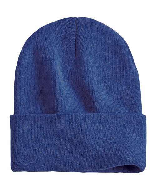 Toronto live screen printing custom apparel beanie c12 - Heather Dark Royal / One Size