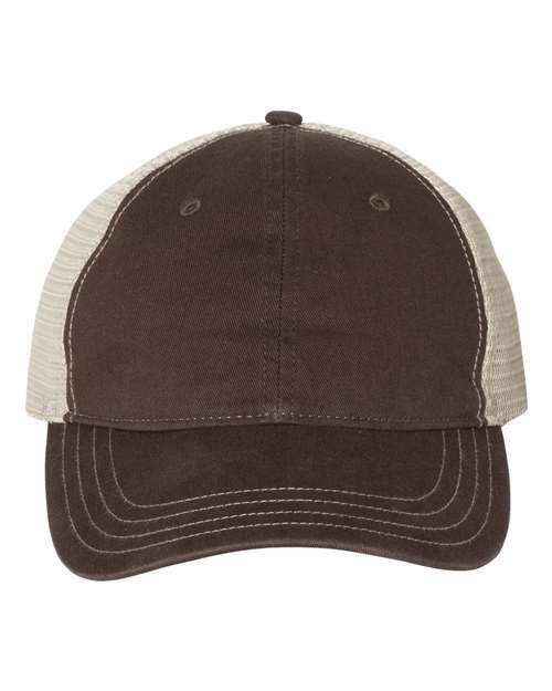 Toronto live screen printing custom apparel trucker cap - Brown/ Khaki / Adjustable