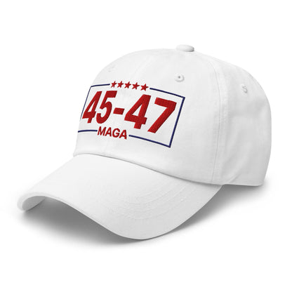 Trump 45-47 MAGA Embroidered Dad Hat