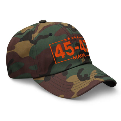 Trump 45-47 MAGA Embroidered Dad Hat