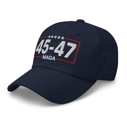 Trump 45-47 MAGA Embroidered Dad Hat
