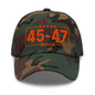 Trump 45-47 MAGA Embroidered Dad Hat - Green Camo