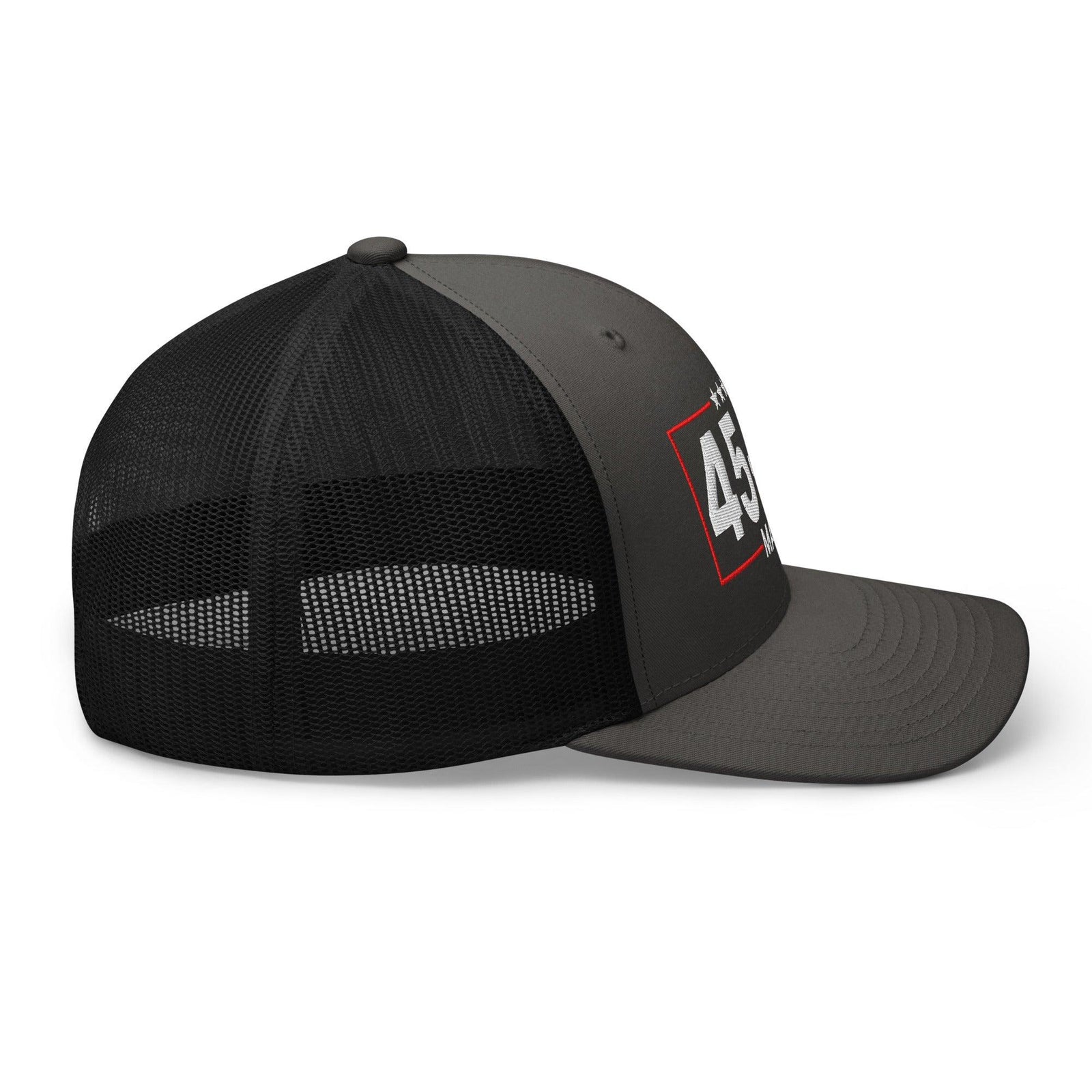 Trump 45-47 MAGA Embroidered Mesh Trucker Hat