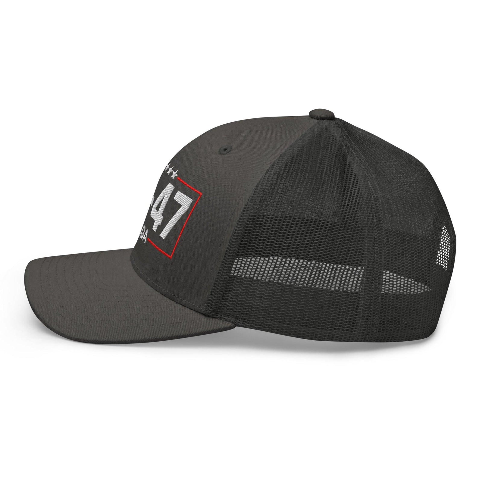 Trump 45-47 MAGA Embroidered Mesh Trucker Hat