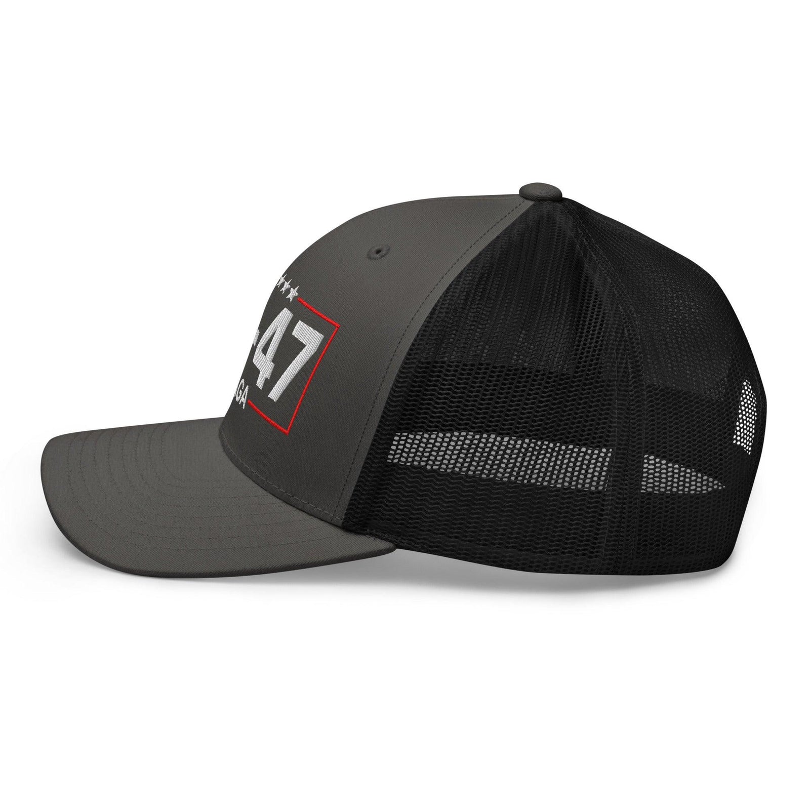 Trump 45-47 MAGA Embroidered Mesh Trucker Hat