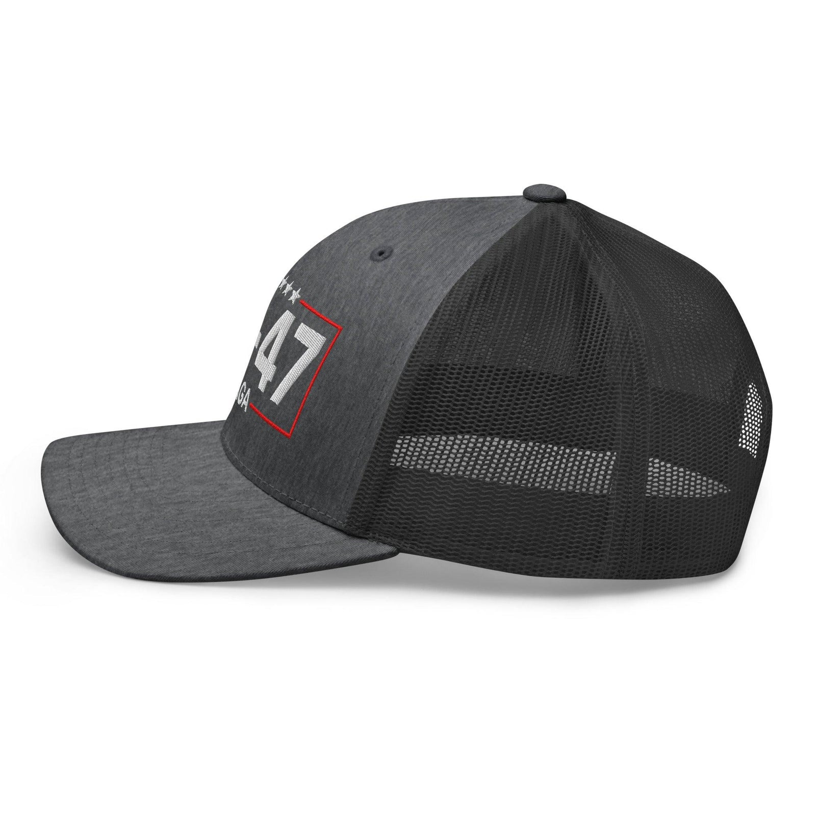 Trump 45-47 MAGA Embroidered Mesh Trucker Hat