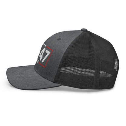 Trump 45-47 MAGA Embroidered Mesh Trucker Hat