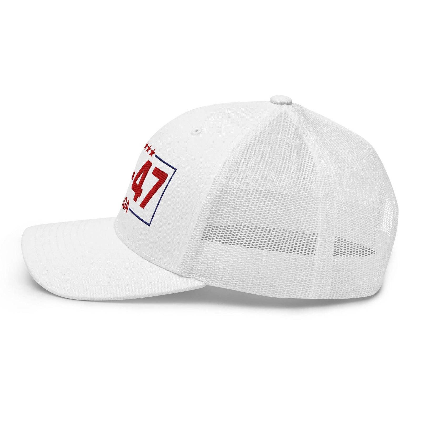 Trump 45-47 MAGA Embroidered Mesh Trucker Hat