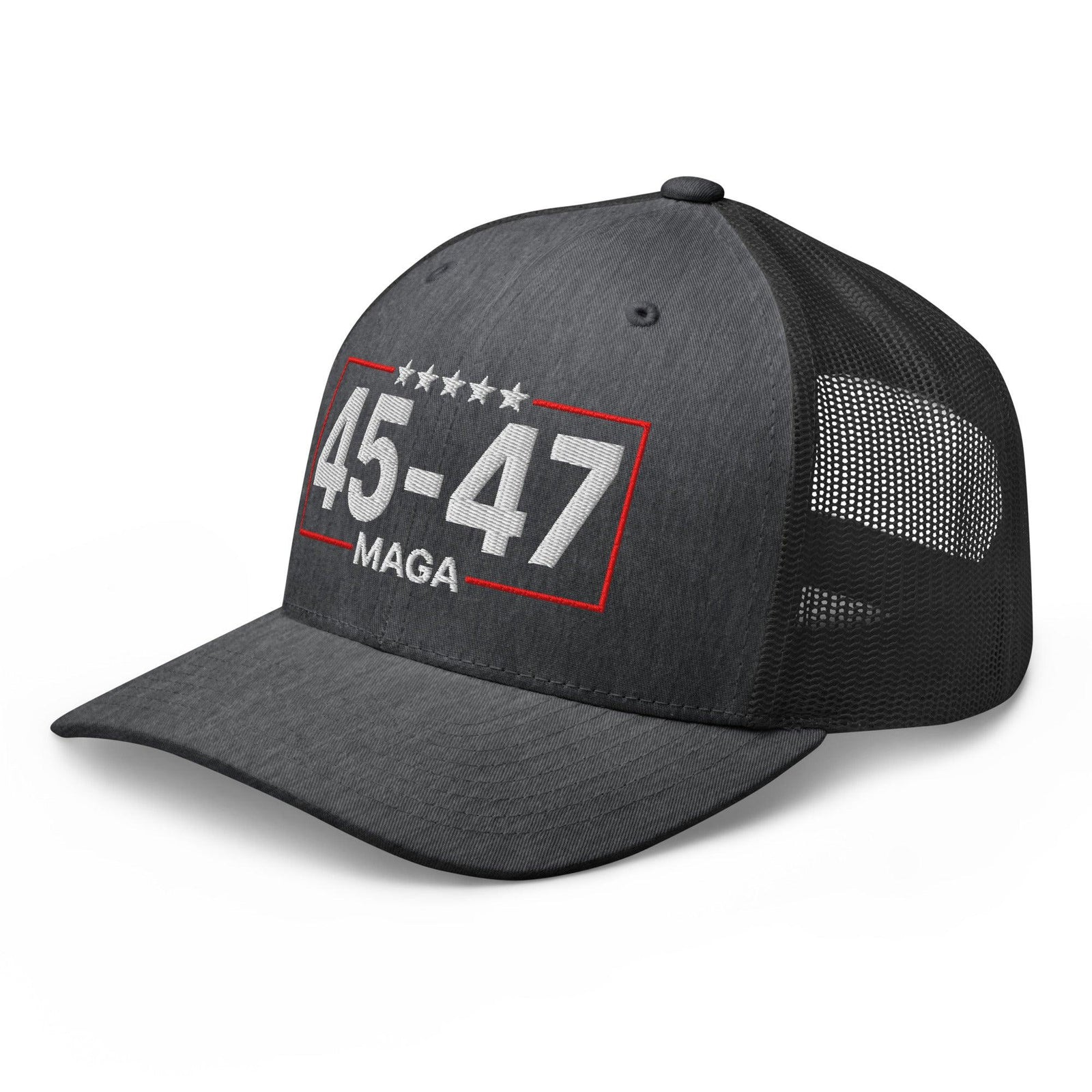 Trump 45-47 MAGA Embroidered Mesh Trucker Hat