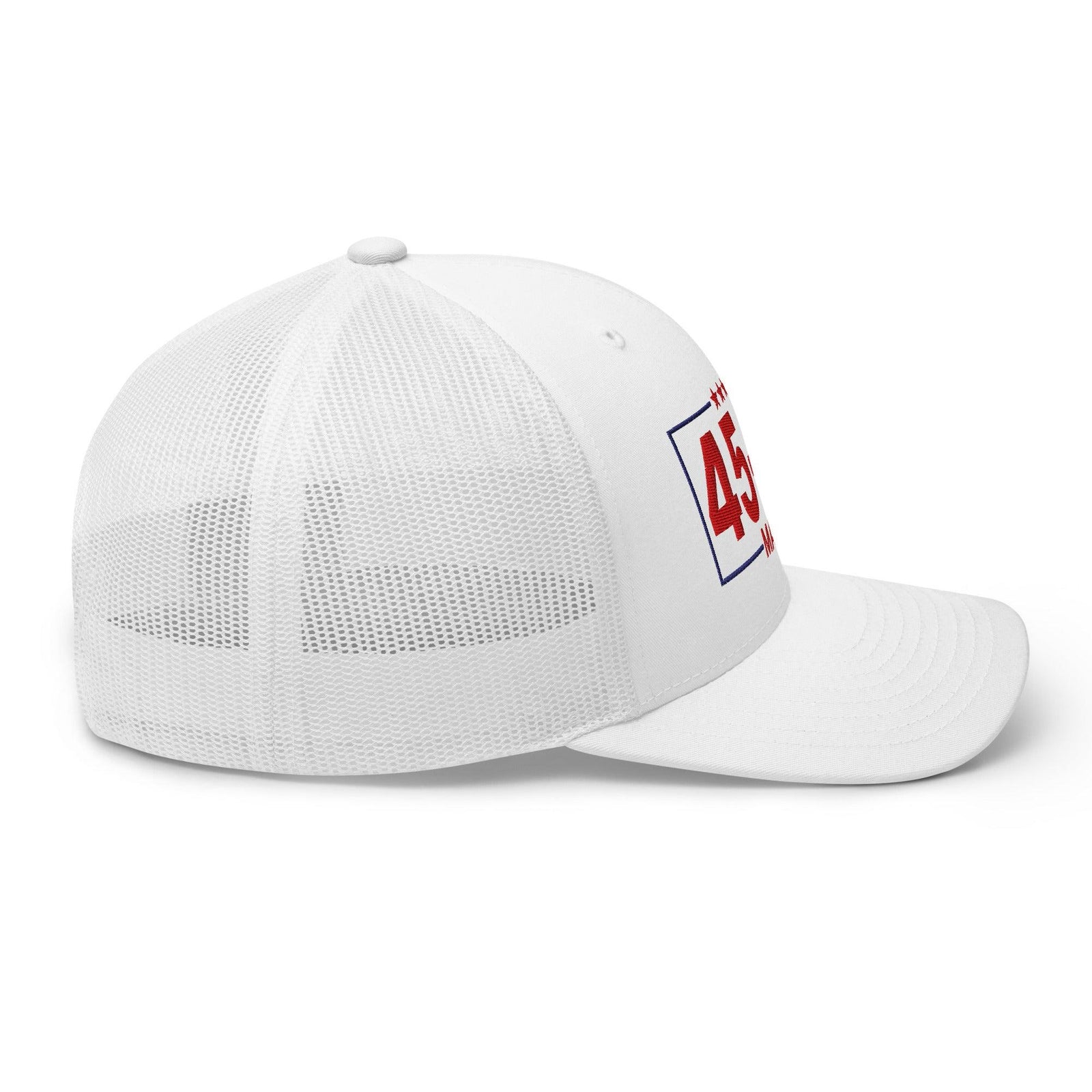 Trump 45-47 MAGA Embroidered Mesh Trucker Hat