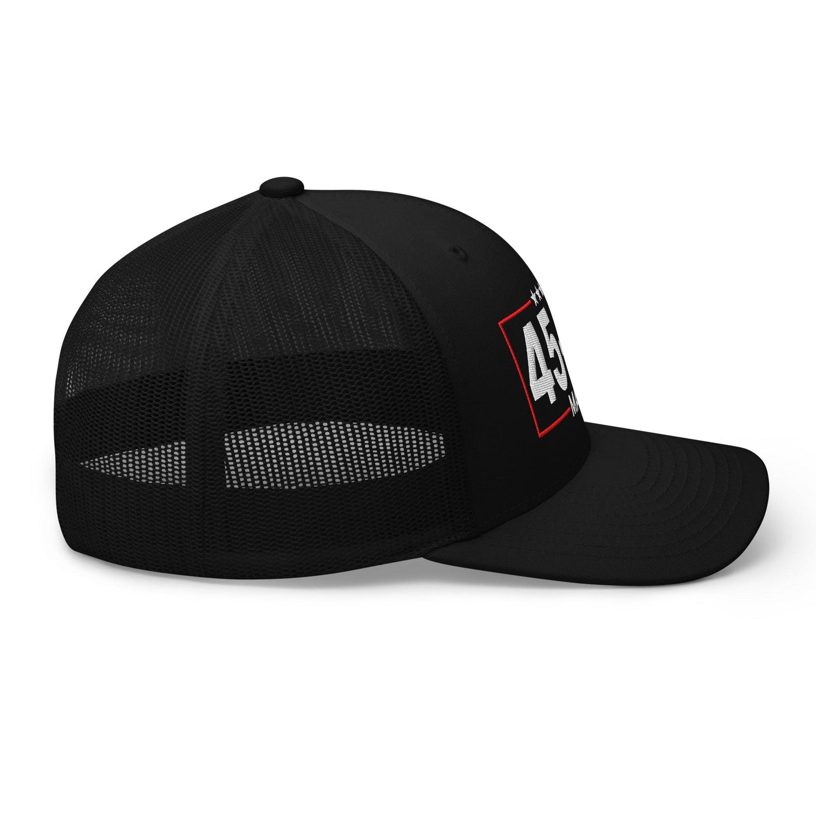 Trump 45-47 MAGA Embroidered Mesh Trucker Hat