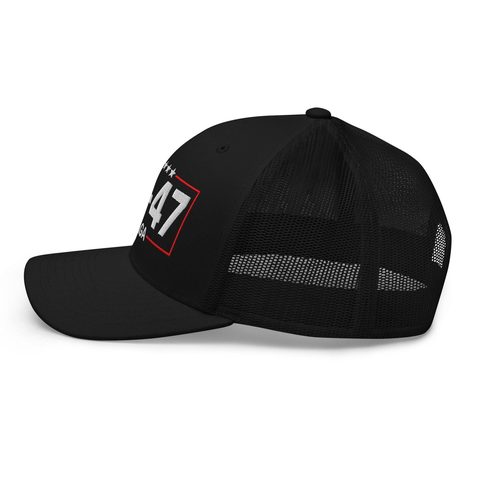 Trump 45-47 MAGA Embroidered Mesh Trucker Hat