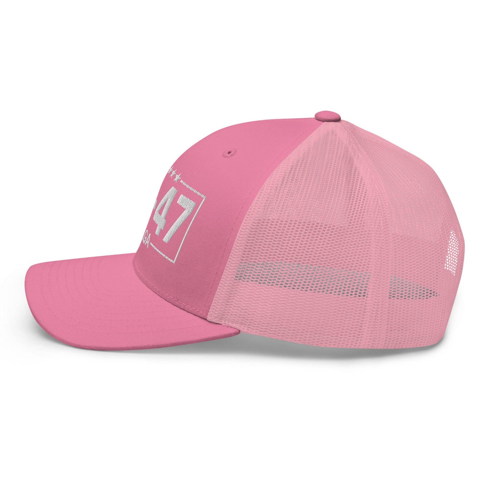 Trump 45-47 MAGA Embroidered Mesh Trucker Hat