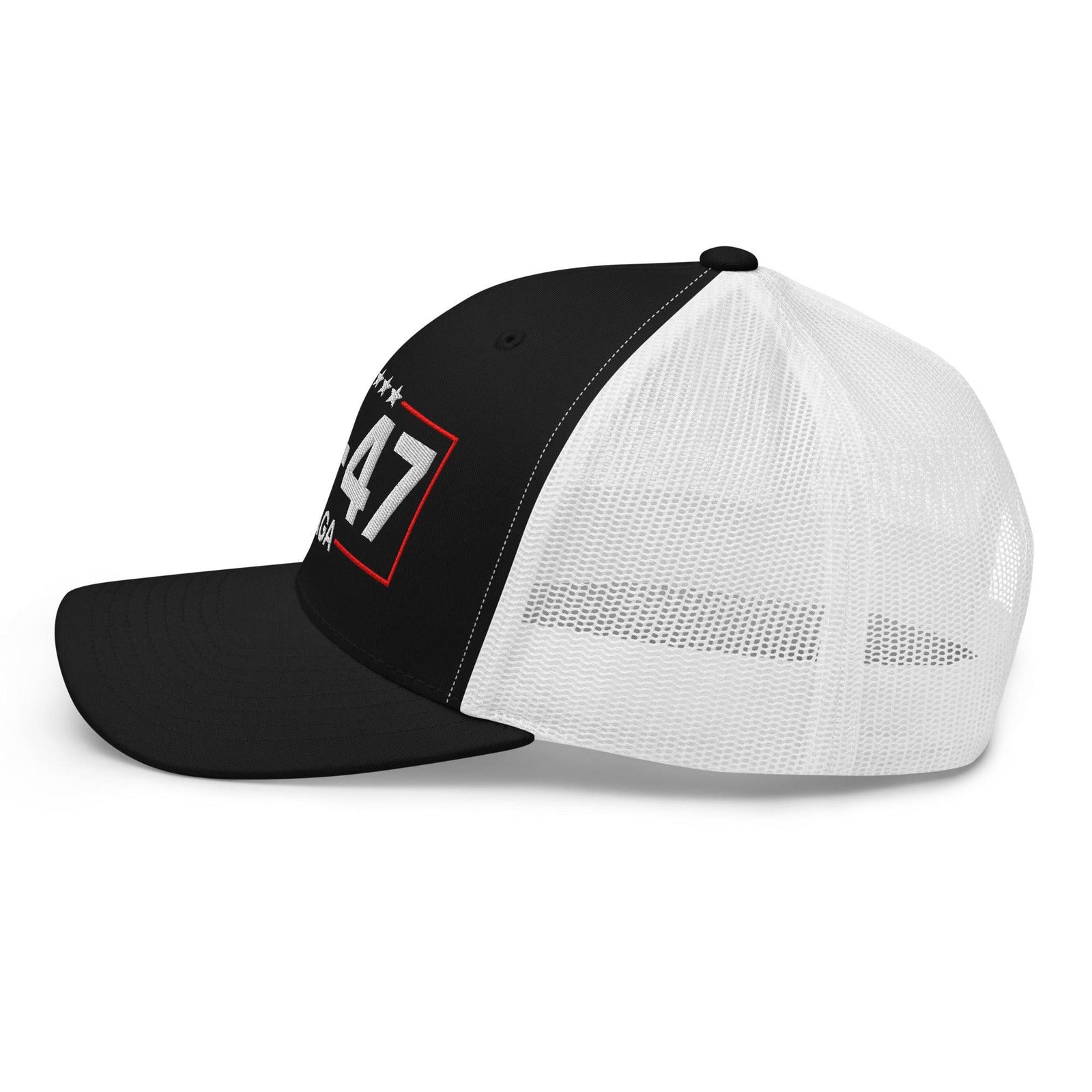Trump 45-47 MAGA Embroidered Mesh Trucker Hat