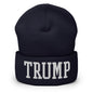 Trump Embroidered Knit Cuffed Beanie - Navy