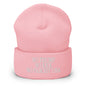 No Trump KKK Fascist USA Embroidered Cuffed Knit Beanie - Baby Pink