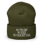 No Trump KKK Fascist USA Embroidered Cuffed Knit Beanie - Olive
