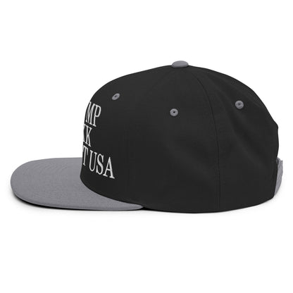 No Trump KKK Fascist USA Embroidered Flat Brim Bill Snapback Hat