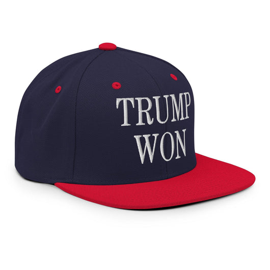 Trump Won 2020 2024 Flat Bill Brim Snapback Hat