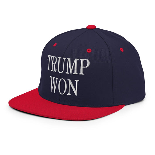 Trump Won 2020 2024 Flat Bill Brim Snapback Hat