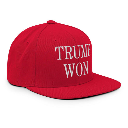 Trump Won 2020 2024 Flat Bill Brim Snapback Hat