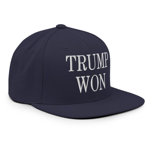 Trump Won 2020 2024 Flat Bill Brim Snapback Hat