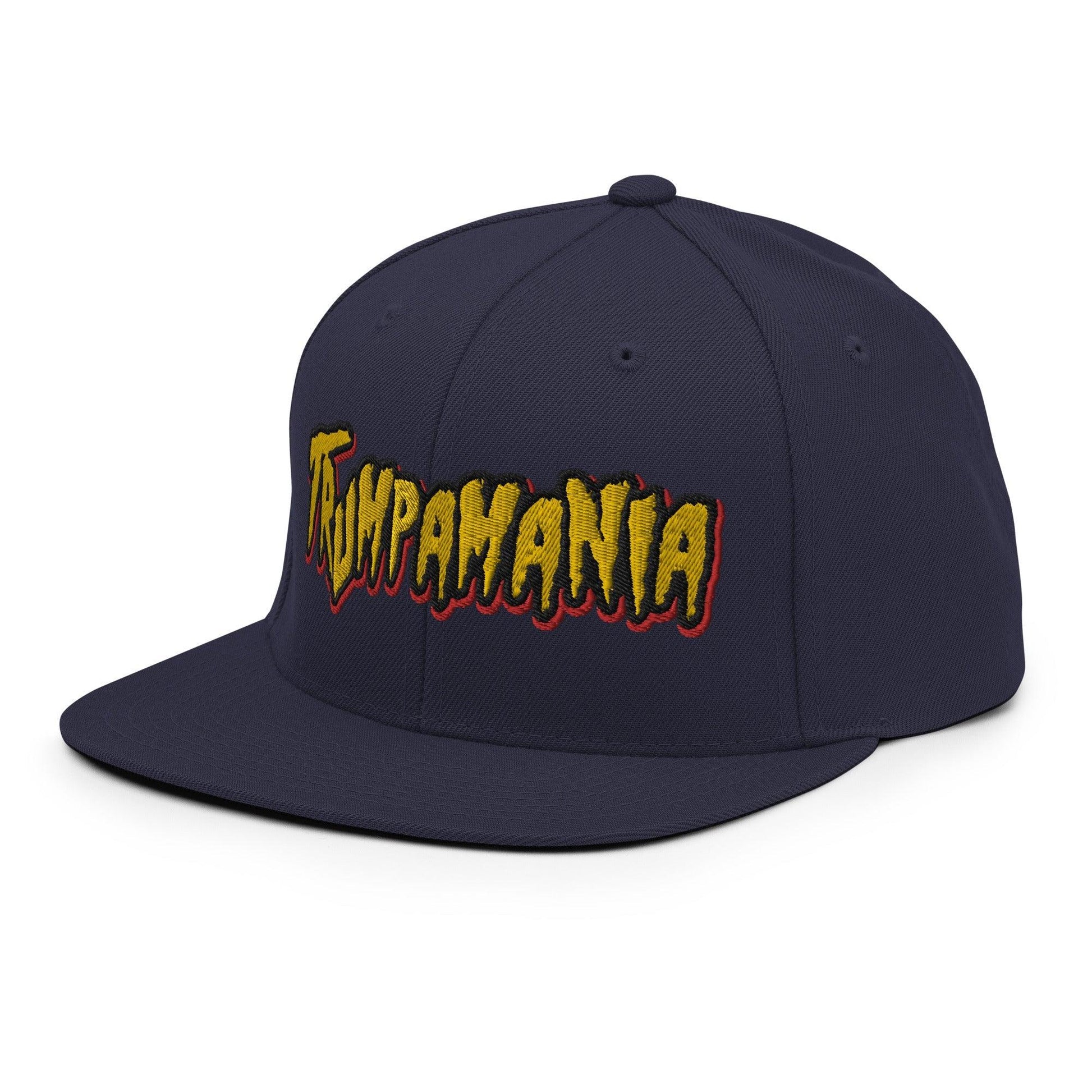 Trumpamania Donald Trump Flat Bill Brim Snapback Hat - Headwear