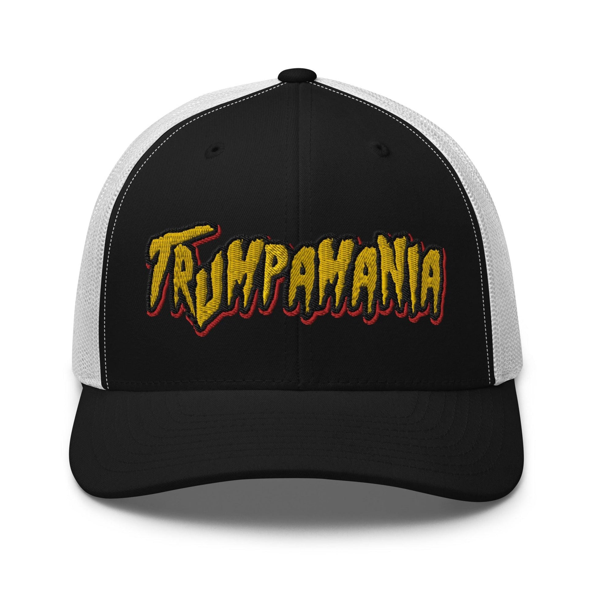 Trumpamania Donald Trump Retro Trucker Hat - Black/ White - Headwear