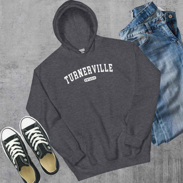 Turnerville ON College Hoodie - Dark Heather / S