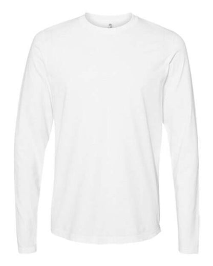 White long-sleeved cotton polyester blend shirt from Ultimate Long Sleeve T-Shirt for custom apparel