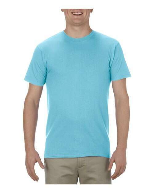 Light blue Ultimate T-Shirt in athletic heather made from cotton polyester blend