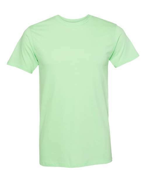 Mint green T-shirt with screen printing for custom apparel and unique designs