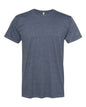 Heathered blue crew neck T-shirt made from cotton polyester blend in the Ultimate T-Shirt Navy Heather
