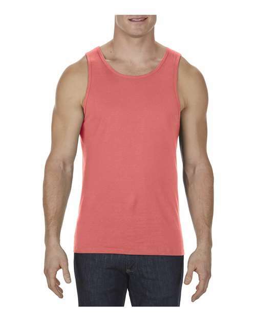 Salmon-colored Ultimate Tank Top made from soft cotton polyester blend for custom apparel